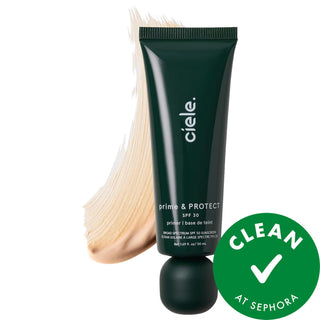 prime & PROTECT - SPF 30+ Smoothing Primer for Hydrated, Radiant Skin - Gluten-Free, Cruelty-Free Makeup Primer SPF 30 Makeup Primer for Hydrated Skin - prime & PROTECT makeup primer, SPF 30 primer, gluten-free primer, cruelty-free primer, smoothing primer, vitamin E primer, green tea leaf oil primer, acne-safe primer, non-comedogenic primer, skincare primer, makeup preparation, hydration, radiance, protection, clean beauty, Sephora Clean at Sephora