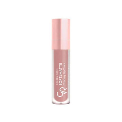 Golden Rose Soft Matte Creamy Lipstick - Intense Color, Long Lasting, Moisturizing with Jojoba & Avocado Oil, Non-Drying