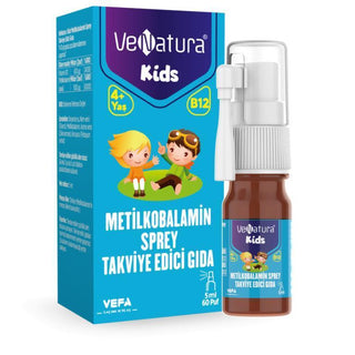 venatura kids metilkobalamin spray 5ml, vegan vitamin b12 spray for kids VeNatura Kids Metilkobalamin Spray - Vitamin B12 | 5 ml VeNatura Kids Vitamin B12 Spray - Metilkobalamin | 5 ml venatura, kids-vitamin-spray, metilkobalamin, vitamin-b12, children-health, vegan, kid-friendly, supplement, strawberry-flavor, ai-generated