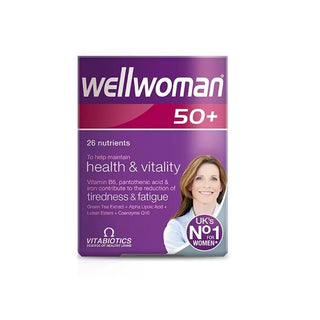Vitabiotics Wellwoman 50+ Dietary Supplement for Women - Multivitamin with Antioxidants, Lutein, and Coenzyme Q10 - 30 Tablets Vitabiotics Wellwoman 50+ Multivitamin Supplement for Women Dietary Supplement for Women Over 50, Multivitamin for Women, Antioxidant Supplement, Lutein Supplement, Coenzyme Q10 Supplement, Vitabiotics, Women's Health, Nutritional Supplement, Vitamins and Minerals, Women's Wellness, Health Supplements, Age-related Health Support