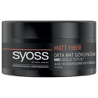 Syoss Matte Finish Hair Wax for Professional Styling - Strong Hold, Alcohol & Silicone-Free, 3.38 fl oz
