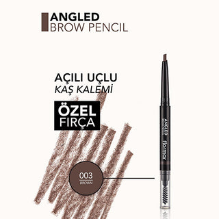 Flormar Angled Eyebrow Pencil with Brush - Long-Lasting, Natural Definition for Precise Brows Flormar Angled Eyebrow Pencil - Precise, Natural Brows eyebrow pencil, angled eyebrow pencil, brow pencil with brush, long-lasting eyebrow makeup, natural eyebrow definition, Flormar, makeup, cosmetics, beauty products, brow grooming, eyebrow definition, precise makeup, natural look, long-lasting makeup