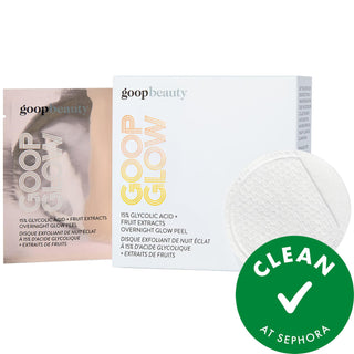 GOOPGLOW 15% Glycolic Acid Overnight Glow Peel: Exfoliating Facial Wipes for Brightening, Retexturizing, & Smooth Skin with AHA, Hyaluronic Acid & Kakadu Plum GOOPGLOW Glycolic Acid Peel: Overnight Glow & Skin Retexturizing glycolic acid peel, overnight glow peel, chemical exfoliant, skin retexturizing wipes, brightening skincare, AHA peel pads, goop glow peel, exfoliating facial wipes, kakadu plum skincare, hyaluronic acid peel, glycolic acid, AHA, BHA, facial peel, skincare, beauty, exfoliating wipes, ski