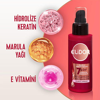 Elidor Brazilian Keratin Therapy Heat Activated Hair Treatment - Smooths Frizz, Repairs Damage, & Straightens - Keratin & Marula Oil Infused, 90ml Elidor Keratin Hair Treatment - Smooth, Repair & Straighten keratin hair treatment, brazilian keratin therapy, heat activated hair treatment, anti frizz hair treatment, hair smoothing treatment, damaged hair repair, marula oil hair, hair straightening treatment, elidor keratin, hair keratin treatment, hair treatment, keratin treatment, brazilian keratin, heat act