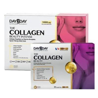day2day collagen beauty intense sachets package, day2day collagen beauty liquid tubes with mango flavor Day2Day Collagen Beauty Intense - 30 Sachets & 14 Liquid Tubes | Bonus Pack Day2Day Collagen Beauty Intense - 30 Sachets & 14 Liquids day2day, collagen, beauty-supplement, skin-health, hydrolyzed-collagen, hyaluronic-acid, adult-supplement, beauty-pack, liquid-tubes, ai-generated