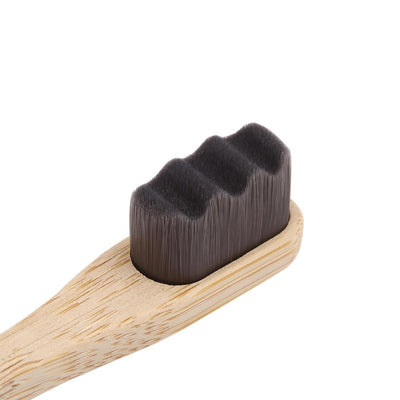 T-Brush Bamboo Toothbrush for Adults - Eco-Friendly Nano Bristle Oral Care
