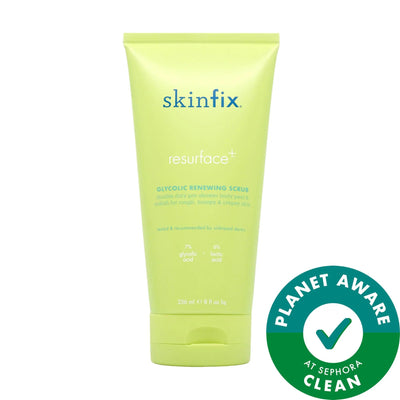 Resurface+ Glycolic Lactic Acid Body Scrub: Renew, Brighten & Smooth Rough, Bumpy Skin | Vegan & Cruelty-Free Exfoliatin