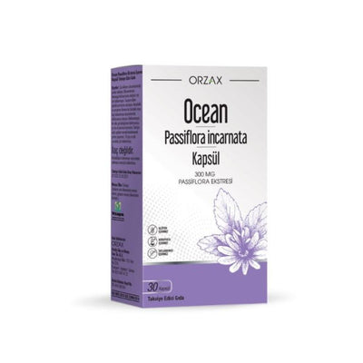 Ocean Passiflora Supplement 300mg Capsules - Natural Relaxation Aid for Adults & Children Over 11