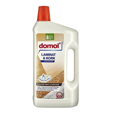 Domol Laminate & Cork Floor Cleaner - Streak-Free, Fast Drying Wood Floor Cleaning Solution - Protects Against Moisture 