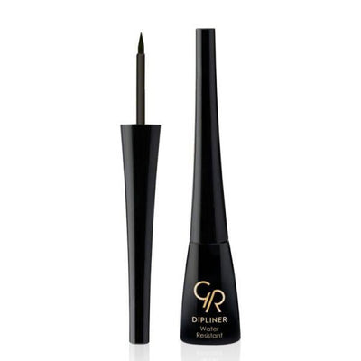 Golden Rose Dipliner: Intense Black Liquid Eyeliner for Easy, Defined Lines - Long Lasting, Dramatic Eye Makeup