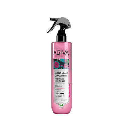 Agiva Ylang Ylang Keratin Hair Repair & Heat Protectant Spray | Detangling, Styling & Damaged Hair Treatment - 13.53 fl 