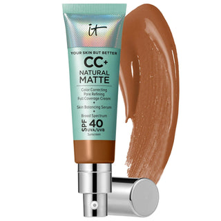 CC+ Cream Natural Matte Foundation with SPF 40 - Full Coverage, Vegan, Non-Comedogenic CC+ Cream Matte Foundation SPF 40 - Full Coverage, Vegan matte foundation, SPF 40 foundation, full-coverage foundation, vegan foundation, non-comedogenic foundation, oily skin solution, long-lasting makeup, skincare benefits, broad-spectrum sun protection, Air Licium®, Lentil Seed Extract, Hyaluronic Acid, cream foundation, natural finish, makeup essentials