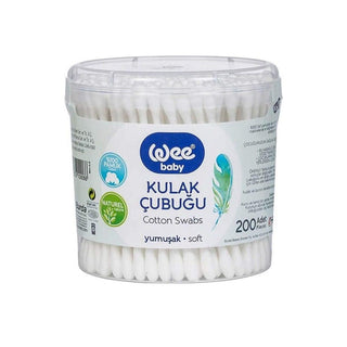 Wee Baby Cotton Swabs - 200 Count, Gentle Ear Cleaning for Babies, Kids & Adults Wee Baby Cotton Swabs - Gentle Ear Cleaning Cotton Swabs, Baby Ear Cleaning, Hygienic Cotton Buds, Wee Baby Cotton Swabs, Pure Cotton Ear Swabs, Ear Cleaning, Baby Care, Personal Care, Hygiene, Cotton Buds, Ear Swabs