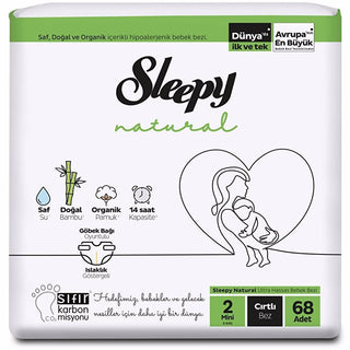 Sleepy Natural Mini: Bamboo Baby Diapers - Gentle, Soft, Absorbent Newborn Diapers for Sensitive Skin (68 Count) Sleepy Natural Bamboo Baby Diapers: Gentle & Absorbent baby diapers, natural baby diapers, bamboo diapers, newborn diapers, infant diapers, sensitive skin diapers, soft baby diapers, absorbent baby diapers, diapers, natural diapers, bamboo, newborn, infant, sensitive skin, soft, absorbent, baby, diaper, baby care, natural baby care, skin care, baby essentials, eco-friendly diapers, baby registry,