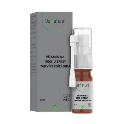 VeNatura Vitamin D3 1000 IU Spray: Boost Immunity & Bone Health with Convenient Liquid Vitamin D Supplement