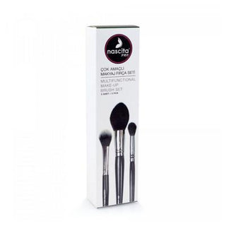 nascita makeup brush set, nascita precision face brush, nascita wide blending brush, nascita multi-purpose setting brush Nascita Çok Amaçlı Makyaj Fırça Seti - 55 Nascita Makeup Brush Set - Multi-Purpose | 3 Brushes nascita, makeup-brush-set, multi-purpose-brushes, cosmetic-tools, beauty, makeup, face-brush, eye-brush, setting-brush, ai-generated