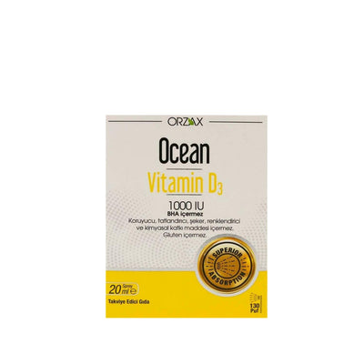 Orzax Ocean Vitamin D3 1000IU Spray: Boost Bone Health, Immunity, and Absorb Quickly for Optimal Health & Wellness.