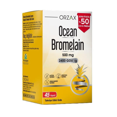 Ocean Nutrition - Bromelain 500mg Dietary Supplement for Digestive Health - 45 Capsules
