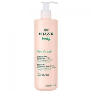 Nuxe Reve de The: Moisturizing Body Lotion, Deep Hydration for Dry Skin, Silky Smooth & Relaxing Scent - 400ml Nuxe Reve de The Body Lotion - Hydrating & Soothing | 400ml body lotion, moisturizing body milk, Nuxe body lotion, Reve de The, dry skin lotion, hydrating body lotion, skincare, body moisturizer, moisturizer, hydrating, Nuxe, sensitive skin, beauty, personal care, large size, extended use, value for money, soft skin, supple skin, body application, easily absorb, quality skincare, relaxing fragrance