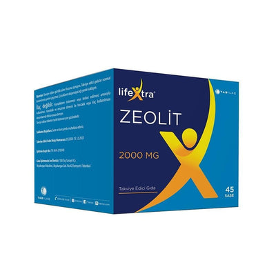 LifeXtra Zeolite Supplement Powder - 2000mg per Sachet, 45 Count - Natural Detox Support