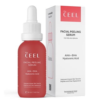 Ceel: AHA BHA Red Peeling Serum - Exfoliate, Renew & Even Skin Tone | Glycolic & Salicylic Acid Peel for Acne, Anti-Aging at Home Ceel AHA BHA Peel: Renew Skin, Treat Acne & Even Tone AHA BHA peeling serum, skin exfoliating serum, skin tone evening serum, red peeling serum, salicylic acid serum, glycolic acid peel, acne treatment serum, anti-aging serum, chemical peel at home, AHA serum, BHA serum, exfoliate, renew, even skin tone, oily skin, acne prone skin, blemishes, sun damage, signs of aging, home chem