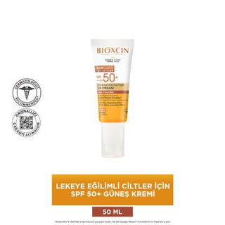 Bioxcin Sunscreen for Skin Prone to Spots - SPF 50+, Anti-Aging, Non-Greasy, Water-Resistant - Ideal for Sensitive Skin Bioxcin SPF 50+ Sunscreen for Sensitive Skin sunscreen for sensitive skin, SPF 50+ sunscreen, anti-spot skincare, UVA and UVB protection, non-comedogenic sunscreen, skincare for hyperpigmentation, dry touch sunscreen, water-resistant sunscreen, Bioxcin, sun care, skin protection, anti-aging skincare