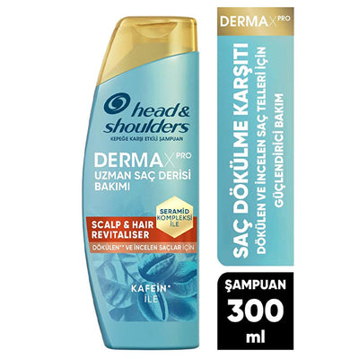 Head & Shoulders DermaXPro Anti-Dandruff & Hair Loss Shampoo: Revitalize Scalp with Caffeine & Ceramide for Thicker, Hea