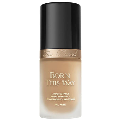 Too Faced Born This Way Natural Finish Longwear Liquid Foundation - Oil-Free, Vegan, Gluten-Free Makeup with Hyaluronic 