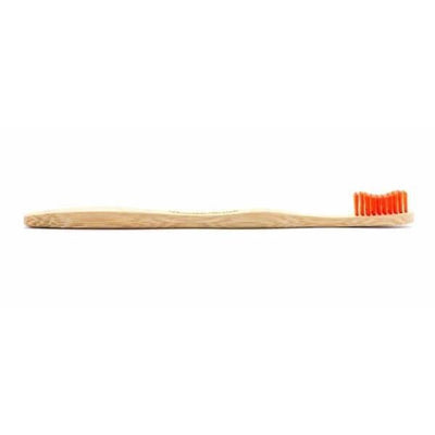 Humble Brush Red Soft Bristle Bamboo Toothbrush for Adults Ð Eco-Friendly, Biodegradable, Sustainable Oral Care