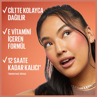 Maybelline Sunkisser Hazy Matte Liquid Blush - Spicy Red: Natural Matte Summer Glow, Long Lasting, Vitamin E, Easy Blend Maybelline Sunkisser Liquid Blush: Natural Matte Glow & Long Lasting liquid blush, matte blush, long lasting blush, natural blush, vitamin e blush, Maybelline blush, hazy matte blush, red liquid blush, easy to blend blush, summer glow blush, blush, matte finish, vitamin E, blendable, curved applicator, lightweight, natural look, long-wearing, makeup, cosmetics, beauty, Spicy Red, easy app