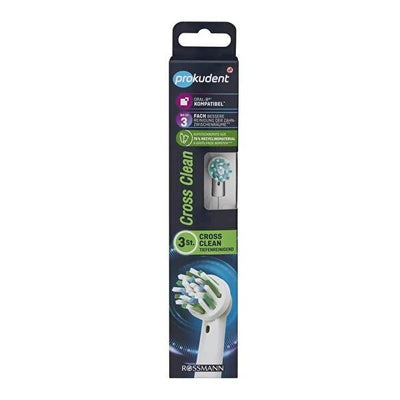 Prokudent Electric Toothbrush Replacement Heads - Cross Clean for Oral-B Genius, Pro & Vitality - 3 Pack - Superior Clea
