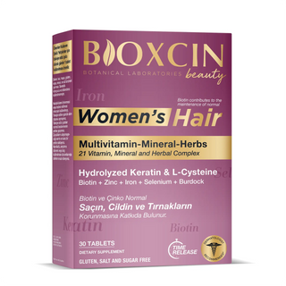 Bioxcin Women's Hair Supplement, 30 Tablets - Supports Hair Growth & Reduces Hair Loss
