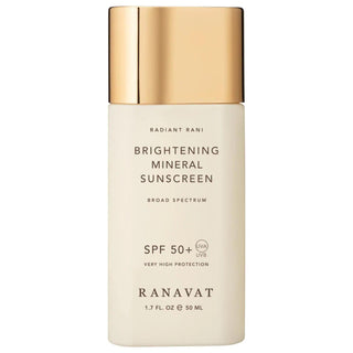 Radiant Rani: Brightening Mineral Sunscreen SPF 50+ with Saffron - No White Cast, Reef Safe, Daily Face Protection for Dark Spots & UVA/UVB Radiant Rani Mineral SPF 50: Brightening Sunscreen, No White Cast mineral sunscreen, SPF 50 sunscreen, sunscreen for face, brightening sunscreen, sunscreen for dark spots, reef safe sunscreen, vegan sunscreen, saffron sunscreen, sunscreen no white cast, daily sunscreen, broad spectrum sunscreen, sunscreen, face sunscreen, sun protection, dark spots, fine lines, wrinkles