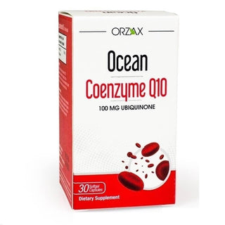 ocean koenzim q10 dietary supplement capsules, ocean koenzim q10 bottle front view, ocean koenzim q10 softgels product details Ocean Koenzim Q10 - 100 mg Softgels | 30 Count Ocean Koenzim Q10 100mg Softgels ocean, koenzim-q10, dietary-supplement, energy-support, heart-health, antioxidant, adults, vitamins, wellness, ai-generated