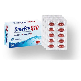 omega-q10-supplement-bottle, omepa-q10-softgels, dietary-supplements OmePa Omega Q10 - Fish Oil & Ubiquinol | 30 Softgels OmePa Omega Q10 - Fish Oil & Ubiquinol | 30 Softgels omega-q10, omega-3, ubiquinol, dietary-supplement, health-supplement, heart-health, cognitive-support, energy-support, softgels, ai-generated