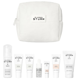 Dr. Barbara Sturm Discovery Kit: Comprehensive Anti-Aging, Hydrating Skincare Routine | Travel-Friendly, Cruelty-Free, For All Skin Types Dr. Barbara Sturm Skincare Kit: Anti-Aging + Hydration skincare kit, anti-aging skincare, hydrating skincare routine, travel size skincare, cruelty-free skincare, skincare for dry skin, skincare for combination skin, hyaluronic acid serum, vitamin e skin cream, Dr. Barbara Sturm, skincare, beauty, travel skincare, gift set, fine lines, wrinkles, dryness, hydration, radian