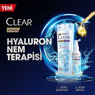 Clear Women Hyaluron Moisture Therapy Anti-Dandruff Shampoo - 48H Hydration, Dry Scalp Treatment, Volumizing Clear Women Hyaluron Shampoo: Hydrate Scalp, Anti-Dandruff anti-dandruff shampoo, moisturizing shampoo, hyaluronic acid shampoo, dry scalp treatment, volumizing shampoo, hair hydration, dandruff control, itchy scalp relief, shampoo for dry hair, clear women shampoo, shampoo, hair care, dry hair, dandruff, itchy scalp, hair volume, hydration, hyaluronic acid, ceramide, moisture-lock technology, 48-hou