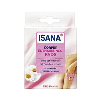 Isana Wax Strips for Body Hair Removal - 6 Count Pack with Chamomile Extract, FSC Certified Packaging Isana Wax Strips for Smooth Skin - 6 Count wax strips, body hair removal, at-home waxing, chamomile extract, FSC certified packaging, personal care, grooming, beauty products, hair removal solutions, smooth skin, personal grooming, cosmetic products