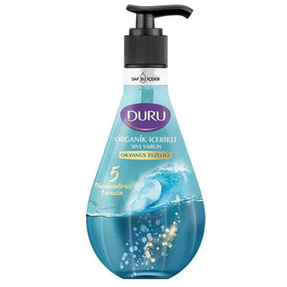 Duru Ocean Fresh Liquid Hand Soap with Organic Ingredients - Moisturizing, 16.91 fl oz Duru Ocean Fresh Liquid Hand Soap - Moisturizing & Gentle liquid hand soap, organic hand soap, moisturizing hand soap, ocean fresh scent, natural hand care products, gentle hand soap, soft hands, refreshing hand wash, organic ingredients, botanical moisturizers, hand care routine, sensitive skin, natural products