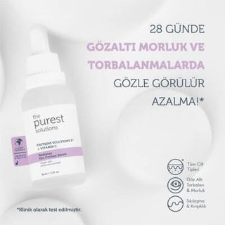 The Purest Solutions Radiance Eye Contour Serum 30ml - Anti-Aging Eye Care with Caffeine & Vitamin C