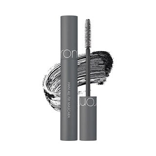 rom&nd Han All Fix Mascara Volume Black - Front View, rom&nd Han All Fix Mascara Volume Black - Wand Detail rom&nd Han All Fix Mascara - Volume Black for Long-Lasting Curl | 0.3 fl. oz. rom&nd Han All Fix Mascara - Volume Black for Long-Lasting Curl romand, mascara, volume-black, makeup, long-lasting, beauty-lovers, eye-makeup, smudge-proof, ai-generated, water-resistant