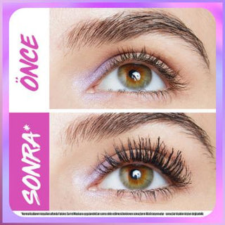 maybelline falsies surreal mascara, close-up of maybelline falsies surreal mascara wand, model showcasing maybelline falsies surreal mascara Maybelline New York Falsies Surreal Mascara | 0.35 fl oz Maybelline Falsies Surreal Mascara - Volume Boost maybelline, falsies-surreal-mascara, volumizing-mascara, long-lasting, eye-makeup, mascara, beauty, makeup, ai-generated, cosmetics