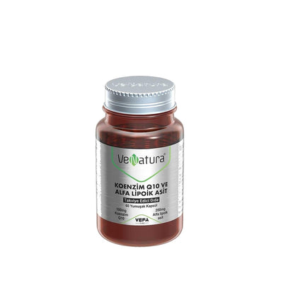 VeNatura Coenzyme Q10 and Alpha Lipoic Acid Supplement - 60 Soft Capsules for Antioxidant Support and Energy Production
