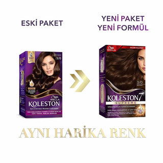 Wella Koleston Supreme Dark Brown Hair Dye 3/0 - Intense Color, Gray Coverage & Shine - Permanent At-Home Hair Color Kit Wella Koleston Dark Brown Hair Dye: Gray Coverage & Vibrant Color hair dye, dark brown hair dye, Koleston Supreme, at home hair color, gray coverage hair dye, permanent hair color, hair coloring kit, hair color with oil treatment, long lasting hair color, hair color, dark brown hair, gray coverage, at-home color, permanent color, coloring kit, oil treatment, long-lasting, hair, beauty, pe