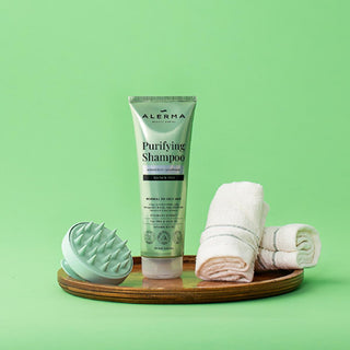 Alerma Sulfate-Free Shampoo for Oily & Thin Hair: Rosemary & Tea Tree Oil for Cleansing, Volume & Shine - Vegan & Paraben-Free Alerma Sulfate-Free Shampoo: Oily & Thin Hair - Vegan & Natural sulfate-free shampoo, oily hair shampoo, thin hair shampoo, vegan shampoo, paraben-free shampoo, rosemary extract shampoo, tea tree oil shampoo, clarifying shampoo for oily hair, alerma shampoo, natural shampoo for thin hair, shampoo, oily hair, thin hair, vegan, paraben-free, rosemary extract, tea tree oil, clarifying 