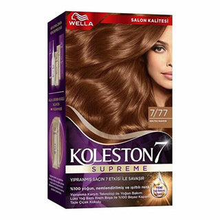 Wella Koleston Supreme Hair Dye 7/77 Işıltılı Kahve - Luxurious Hair Coloring Kit with Plex Oil Care Technology Wella Koleston Supreme Hair Dye - Luxurious Hair Coloring Kit Koleston Wella Supreme Hair Dye, Hair coloring kit, Luxurious hair dye, Plex oil care technology, Long-lasting hair color, Hair care, Hair color, Wella, Supreme Hair Dye, 7/77 Işıltılı Kahve
