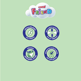 Goon Friend Size 5 Baby Diaper Pants: 24 Count, Hypoallergenic, Skin-Friendly, and Designed for Comfort & Freedom Goon Friend Size 5 Baby Diapers - Hypoallergenic & Comfy baby diaper pants, hypoallergenic diapers, size 5 diapers, külot bebek bezi, pull up diapers, skin-friendly diapers, infant diapers, toddler diapers, baby diapers, diapers, diaper pants, flexible waistband, thin diapers, sensitive skin diapers, baby essentials, new mom essentials, baby care, comfortable diapers, leakproof diapers, size 5, 