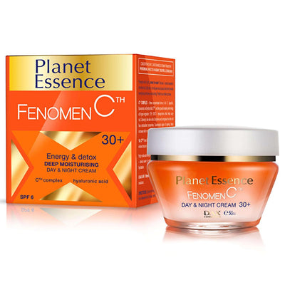 Planet Essence Fenomen C: Anti-Wrinkle Day & Night Cream - Vitamin C & Hyaluronic Acid - 30+ Age Defense, Brightening, U