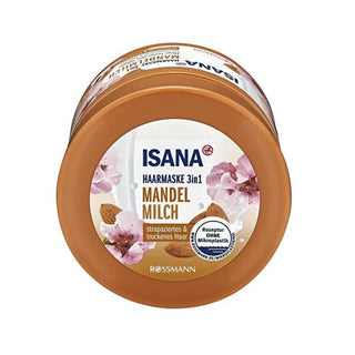 Isana Hair Mask Three-in-One Almond Milk 8.45 fl oz - Nourishing, Silicone-Free Hair Care for Dry & Damaged Hair Isana Hair Mask - Nourishing Almond Milk Hair Care Hair Mask, Almond Milk Hair Care, Silicone-Free Hair Products, Dry and Damaged Hair Repair, Natural Hair Care Products, Hair Nourishment, Hair Repair, Moisturizing Hair Mask, Hair Care for Dry Hair, Healthy Hair Products