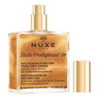 Nuxe Huile Prodigieuse Or: Golden Shimmer Dry Body & Hair Oil for Radiant Skin - Natural, Multi-Purpose, Paraben-Free, Hydrating - 100 ml Nuxe Golden Shimmer Oil: Radiant Skin & Hair Hydration Nuxe Huile Prodigieuse Or, Golden shimmer dry oil, Multi-purpose hair oil, Natural dry oil, Shimmer body oil, Hydrating hair oil, Paraben-free oil, Radiant skin oil, Golden glow oil, dry body oil, hair oil, shimmer oil, body oil, natural ingredients, paraben-free, vitamin E, moisturizer, radiant skin, glowing skin, hy
